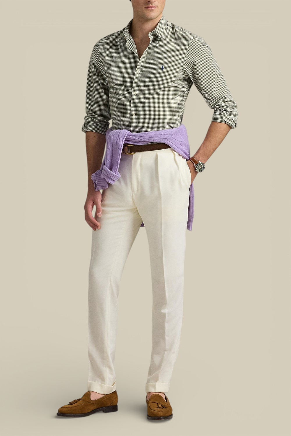 תמונת כל הלוק של חולצות כפתורים ארוכה